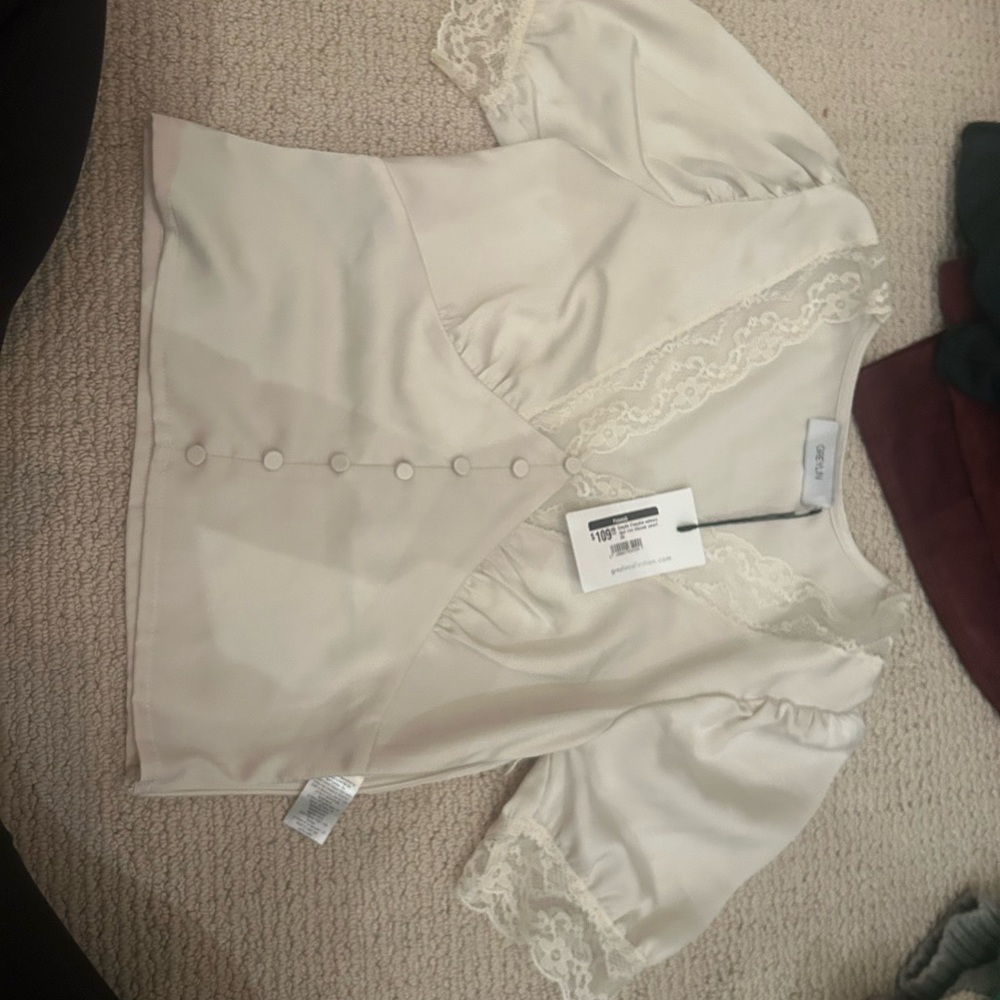 Elegant Cream Lace Blouse